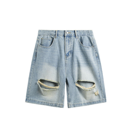 Shorts holgados retro rotos de estilo urbano: estilo moderno y cómodo