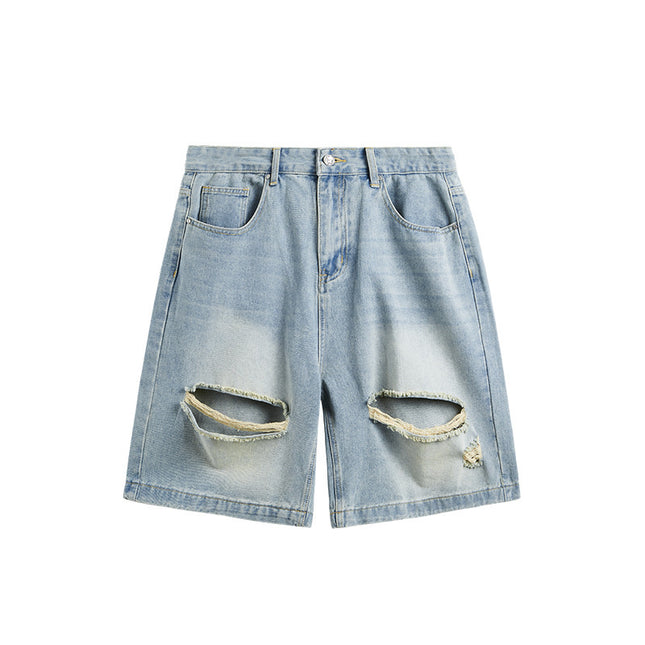 Shorts holgados retro rotos de estilo urbano: estilo moderno y cómodo