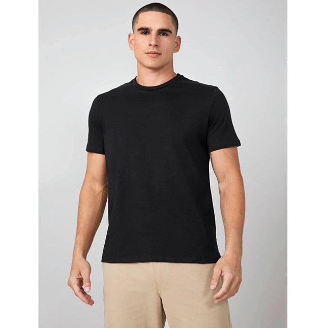men's t-shirt, short sleeve tee, basic tee for men, cotton crew neck, classic t-shirt, layering top, everyday wear, men's essentials, casual top, multipack tee option, round neck top for men, relaxed fit