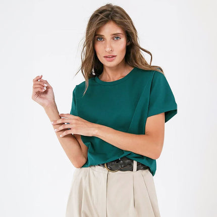 casual t-shirt, stylish t-shirt, classic t-shirt, everyday wear, breathable fabric, trendy fashion, comfortable fit, versatile outfit, wardrobe essential, fashion staple, basic t-shirt
