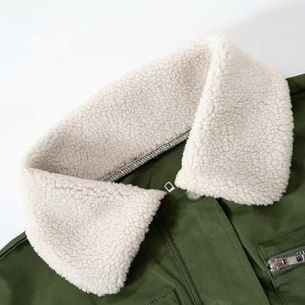 Chaqueta bomber corta para mujer: elegante abrigo de aviador con cuello de piel