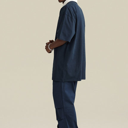 Camiseta minimalista extragrande para hombre: camiseta informal holgada de estilo urbano