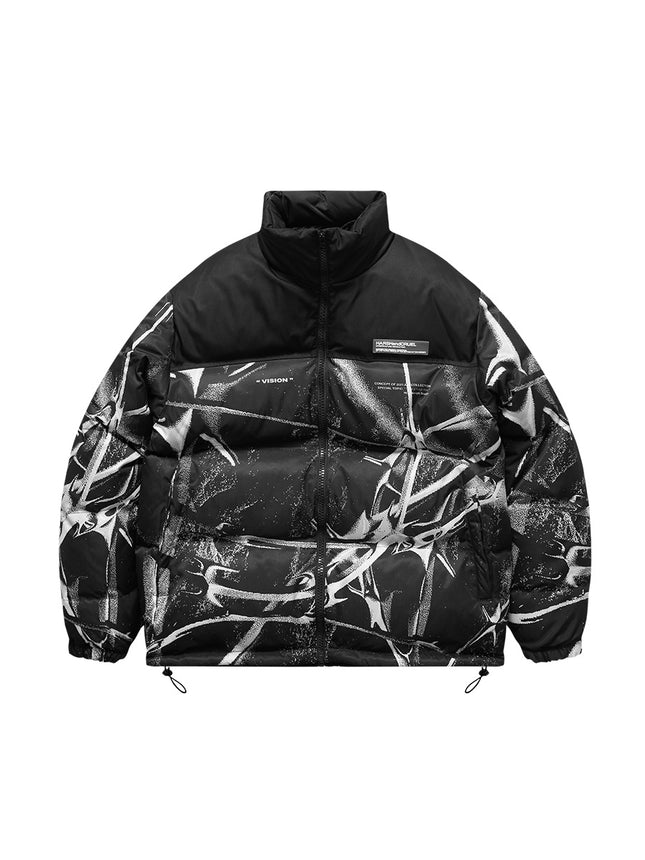 Men's puffer jacket,
Stand-up collar jacket,
Stylish printed jacket,
Warm puffer jacket,
Winter jacket, Winter outerwear,
Printed puffer jacket,
Cold weather jacket,
Versatile jacket,
Functional outerwear,
Cozy jacket,
Winter wear,
Trendy men's jacket,
Comfortable jacket,
Layering jacket,
Lightweight insulation,
Casual outings,