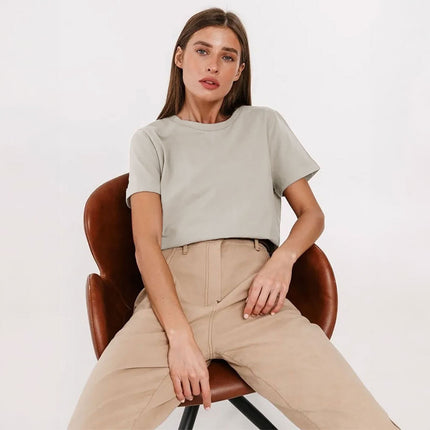 casual t-shirt, stylish t-shirt, classic t-shirt, everyday wear, breathable fabric, trendy fashion, comfortable fit, versatile outfit, wardrobe essential, fashion staple, basic t-shirt