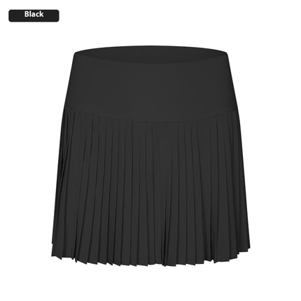 Pleated Active Skort for Women – Tennis Skirt with Built-In Shorts & Pockets