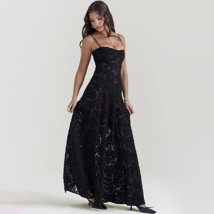 floral maxi dress
embossed maxi dress
formal gown
sleeveless gown
wedding dress
special occasion dress
textured maxi dress floral
sophisticated maxi gown
contemporary formal dress