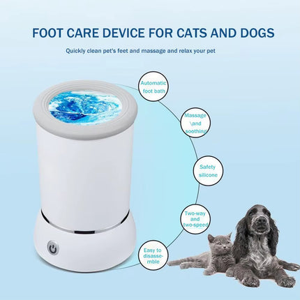 Automatic Pet Feet Washer – Electric Dog and cat Paw Cleaner with Soft Silicone Bristles