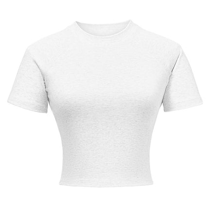 Top corto ajustado: camiseta informal y moderna de manga corta