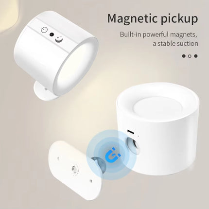 Glowflex Touch Wall Lamp – Dual Head LED Light with Remote, 360° Rotation & USB Rechargeable Design