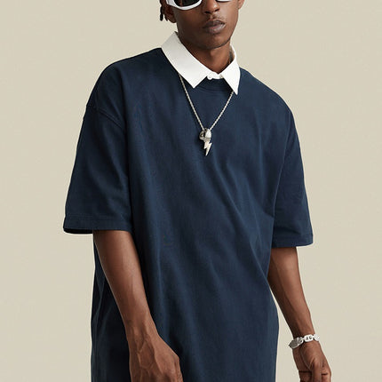 Camiseta minimalista extragrande para hombre: camiseta informal holgada de estilo urbano