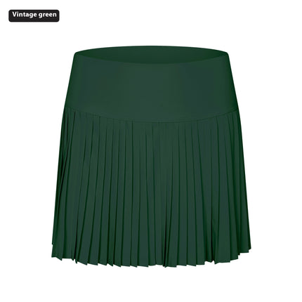 Pleated Active Skort for Women – Tennis Skirt with Built-In Shorts & Pockets