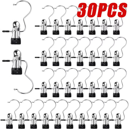 Spacesaver 360° Rotating Boot Hanger – Portable & Space-Saving Stainless Steel Clip for Closet & Travel