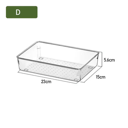 Clearnest Organizer – Transparent Anti-Scratch Drawer Storage Box for Cosmetics, Office & Home