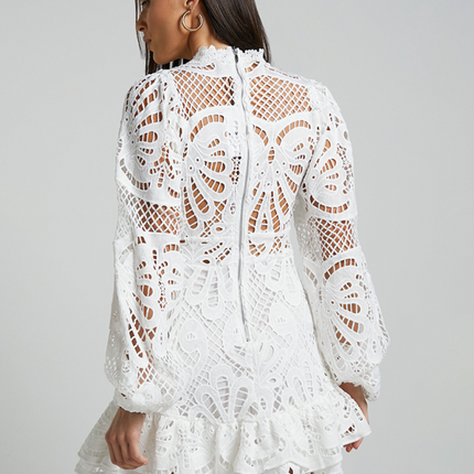 Vacation dress

Lace mini dress

Beach vacation outfit

Summer party dress

Ruffle dress
Vacation lace mini dress

Resort wear mini dress

Lightweight lace vacation dress

Cutout dress for tropical vacation

Long sleeve travel dress