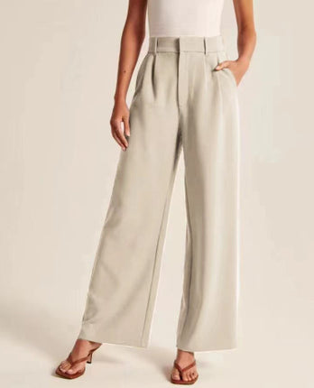 formal trousers
sophisticated pants
professional pants
elegant trousers
structured pants
work pants
pleated wide leg pants
high waisted pleated trousers
wide leg dress pants