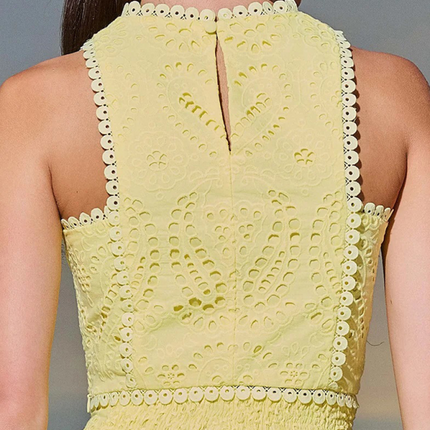 two-piece set
Crop top and maxi skirt
Elegant summer outfit
Eyelet lace dress set
Wedding guest outfit
Vacation fashion dressVacation dress for women
Beach getaway outfit
Summer resort wear
Tropical vacation dress
Maxi skirt and crop top set