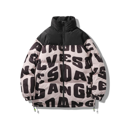 Men's puffer jacket,
Cotton padded jacket,
Printed puffer jacket,
Winter jacket,
Warm winter jacket,
Lightweight winter jacket,
Insulated puffer jacket,
Men's printed jacket,
Cold weather outerwear,
Stylish winter jacket,
Men's winter coat,
Bold design jacket,
Casual winter wear,
Outdoor winter jacket,
Comfortable puffer jacket,
Winter insulation jacket, Fashionable winter wear,
Men's padded jacket,
Winter layering piece,
Warmth and comfort jacket,