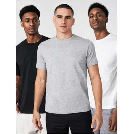 men's t-shirt, short sleeve tee, basic tee for men, cotton crew neck, classic t-shirt, layering top, everyday wear, men's essentials, casual top, multipack tee option, round neck top for men, relaxed fit
