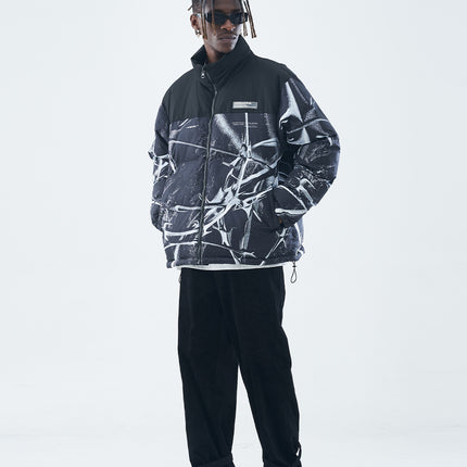 Men's puffer jacket,
Stand-up collar jacket,
Stylish printed jacket,
Warm puffer jacket,
Winter jacket, Winter outerwear,
Printed puffer jacket,
Cold weather jacket,
Versatile jacket,
Functional outerwear,
Cozy jacket,
Winter wear,
Trendy men's jacket,
Comfortable jacket,
Layering jacket,
Lightweight insulation,
Casual outings,
