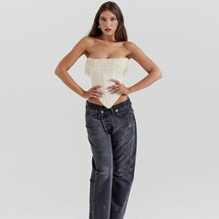 pearl corset top
fringe corset top
strapless bustier
elegant bustier
statement bustier
evening bustier
special occasion top
special occasion pearl corset
embellished pearl corset top
unique pearl corset top
glamorous pearl corset top