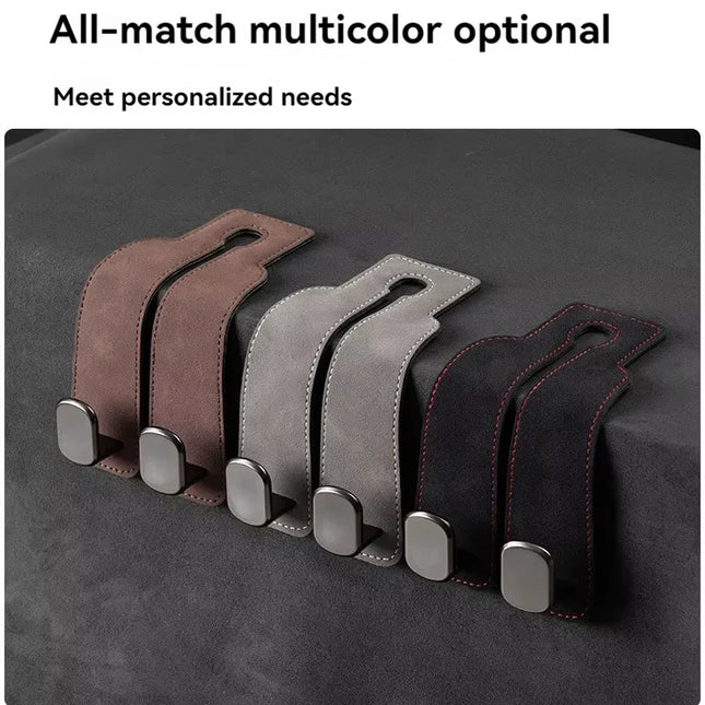 Premium Suede Double Hook Car Seat Organizer – Luxury Storage Solution Vehicles