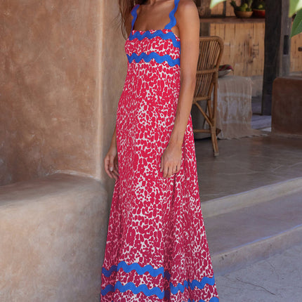 floral maxi sundress
printed maxi sundress
summer sundress
beach sundress
vacation dress
long sundress
sleeveless sundress
bohemian sundress
floral print rickrack maxi sundress
sleeveless floral vacation dress
summer floral sundress
rickrack trim floral sundress