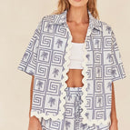 Tropical Print Suit / L