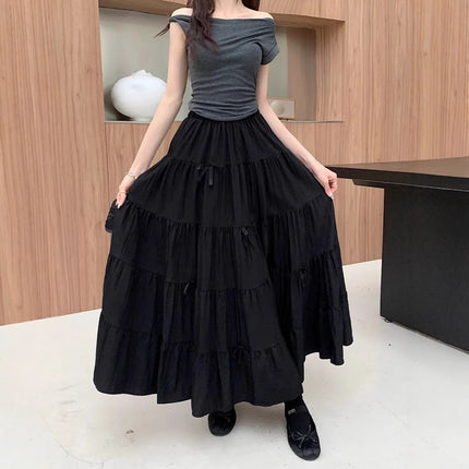 black tiered skirt

maxi skirt for women

summer skirt 2025

flowy white skirt

elegant casual skirt

