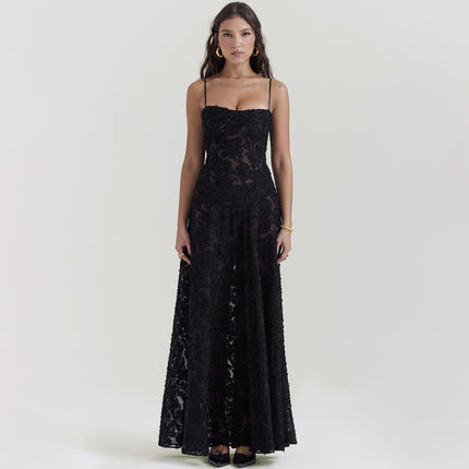 floral maxi dress
embossed maxi dress
formal gown
sleeveless gown
wedding dress
special occasion dress
textured maxi dress floral
sophisticated maxi gown
contemporary formal dress