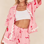 Pink Printing Suit / L